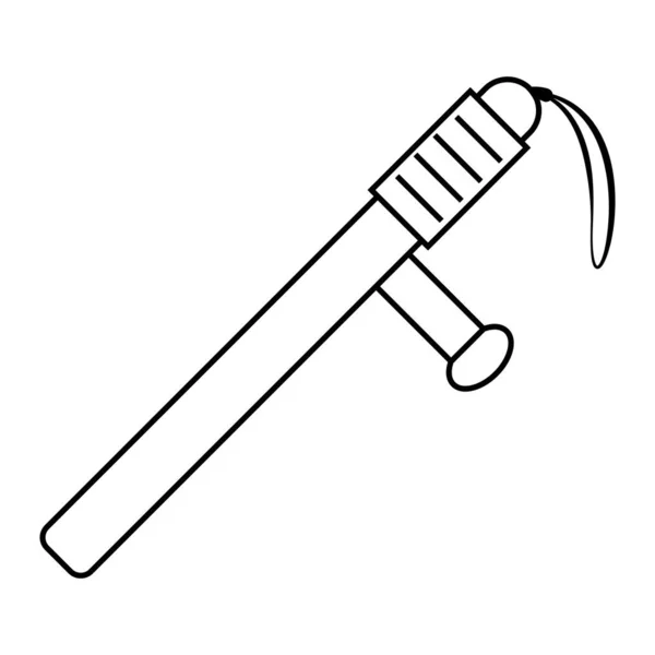 Ikona Pałeczek Policyjnych Wzór Symbolu Ilustracji Wektor — Wektor stockowy