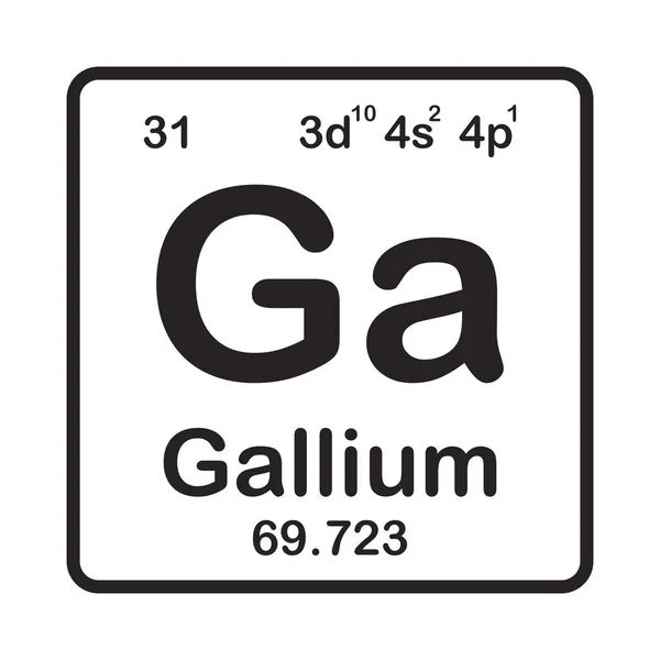 Element Gallium Ikon Vektor Illustration Symbol Design — Stock vektor