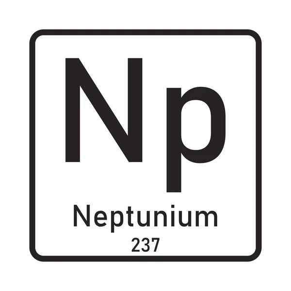 Neptunium Symbol Ikon Vektor Illustration Mall Design — Stock vektor