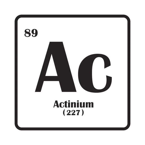 Element Actinium Symbol Vektor Illustration Symbol Design — Stockvektor