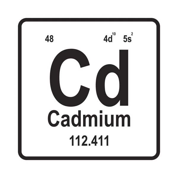 Element Cadmium 아이콘 일러스트 디자인 — 스톡 벡터