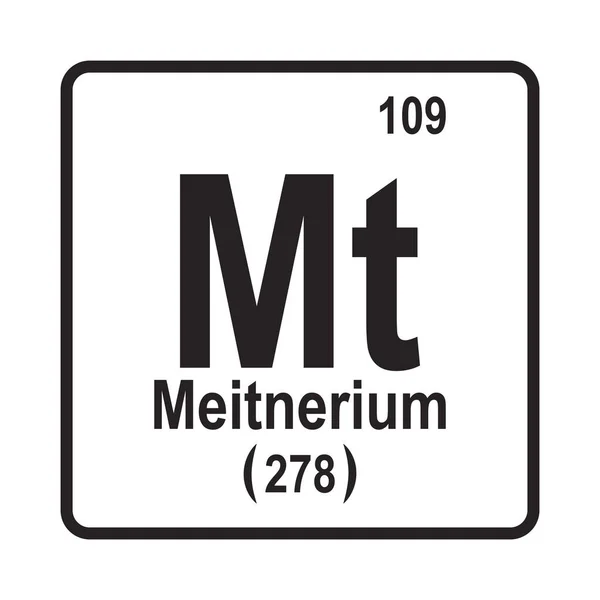 Element Meitnerium Ikon Vektor Illustration Symbol Design — Stock vektor