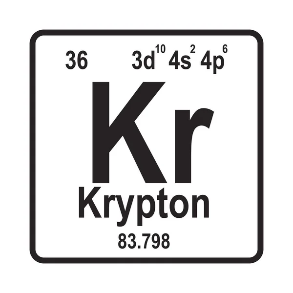 Ícone Elementos Krypton Modelo Símbolo Ilustração Vetorial — Vetor de Stock