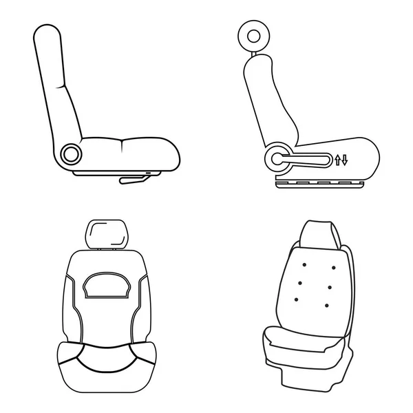 車のシートアイコンベクトルイラストシンボルデザイン — ストックベクタ