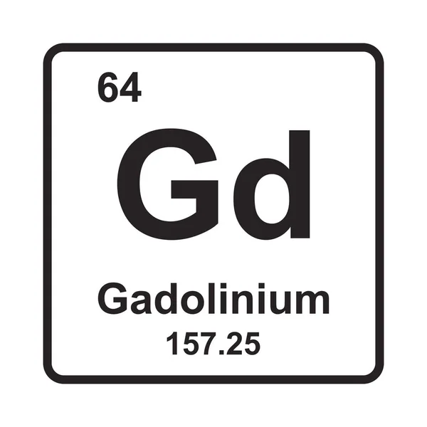 Gadolinium Elemento Ícone Vetor Ilustração Símbolo Modelo — Vetor de Stock