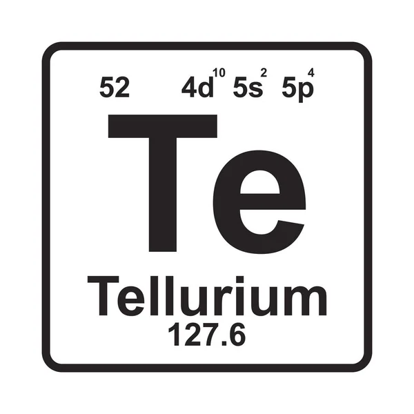 Tellurium Element Ikon Vektor Illustration Symbol Design — Stock vektor