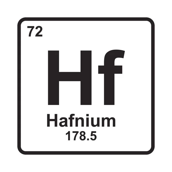Hafnium Element Kemi Ikon Vektor Illustration Symbol Design — Stock vektor