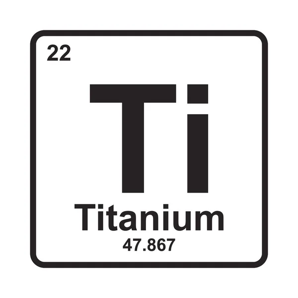 Titanyum Element Simgesi Vektör Illüstrasyon Sembolü Tasarımı — Stok Vektör