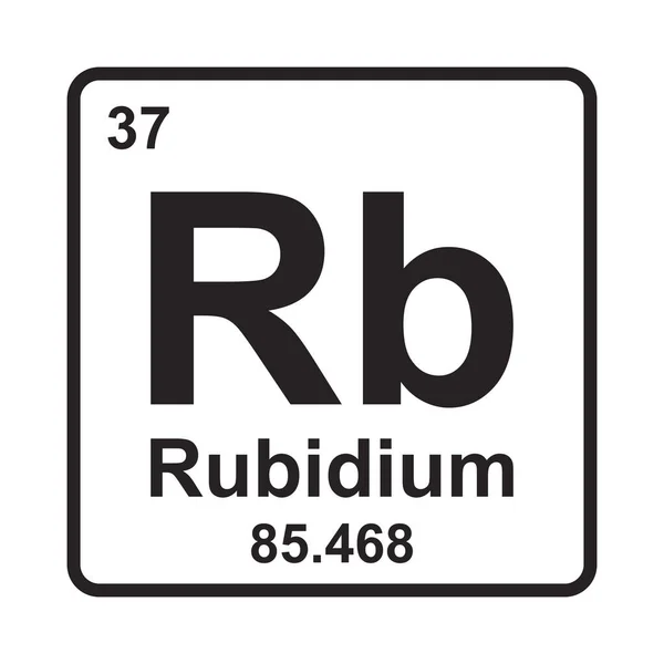 Rubidium Element Ikon Vektor Illustration Symbol Design — Stock vektor