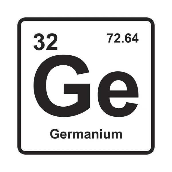 Germanium Chemisches Element Symbol Vektor Illustration Symbol Design — Stockvektor