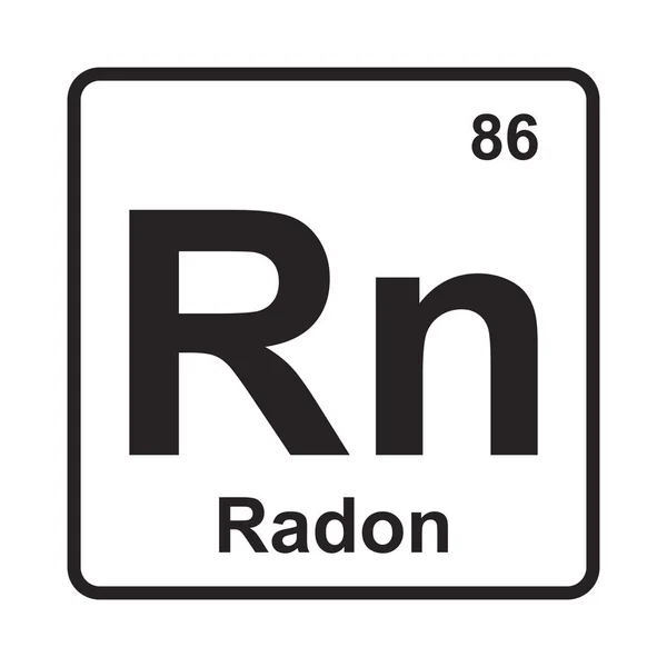 Radon Element Ikon Vektor Illustration Symbol Design — Stock vektor