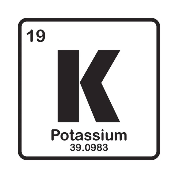 Potasyum Element Simgesi Vektör Illüstrasyon Sembolü Tasarımı — Stok Vektör