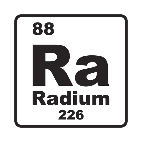 Radiumelement Ikon Vektor Illustration Mall Symbol — Stock vektor