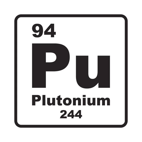 Symbolen För Illustrationsmallar För Plutoniumelement — Stock vektor