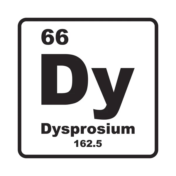 Dysprosium 아이콘 일러스트 템플릿 — 스톡 벡터