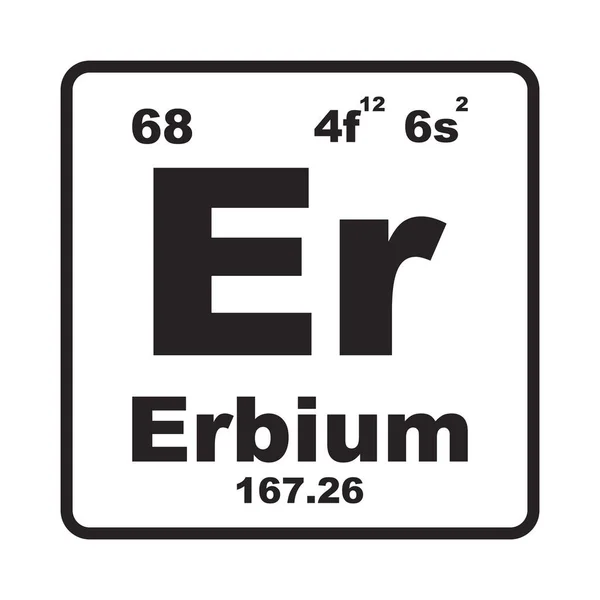Erbium元素图标矢量图解模板符号 — 图库矢量图片