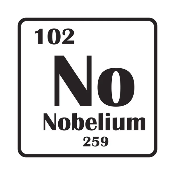 Nobelium Element Symbol Vektor Illustration Vorlage Symbol — Stockvektor