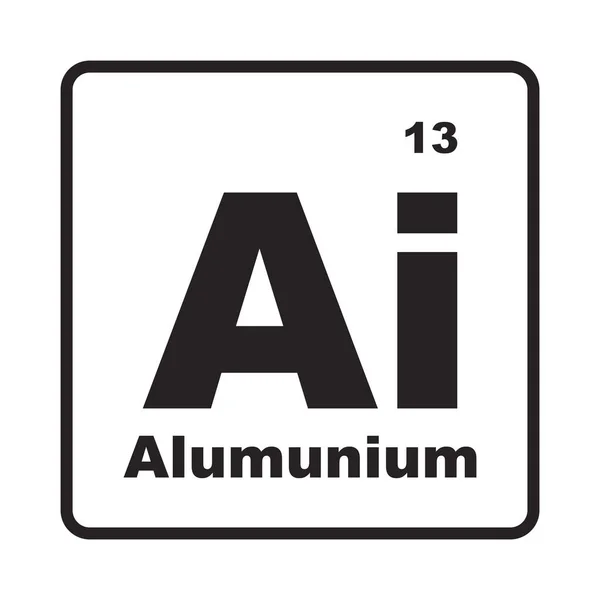 Elemento Alumunium Icono Vector Ilustración Símbolo Diseño — Vector de stock
