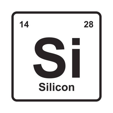 Periodical Silicon element icon vector illustration symbol design