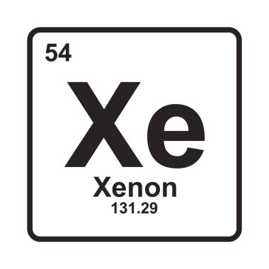 periodical Xenon element icon vector illustration symbol design