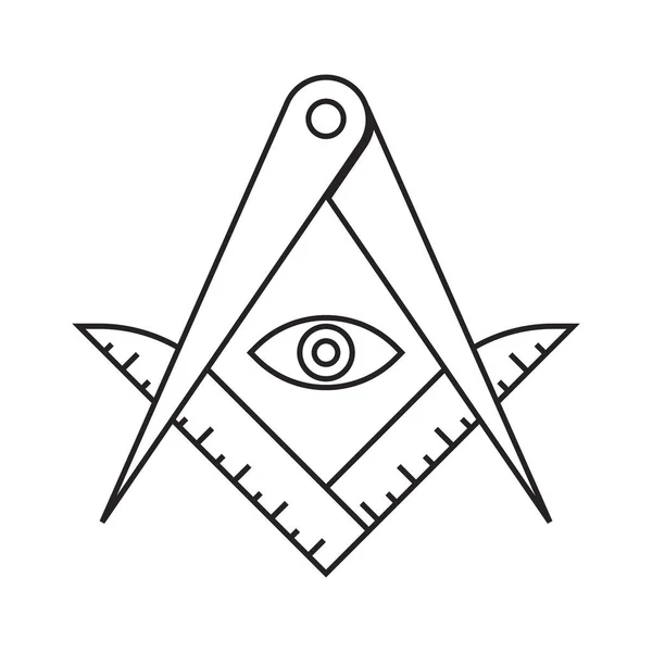 Masones Vector Icono Ilustración Símbolo Diseño — Vector de stock