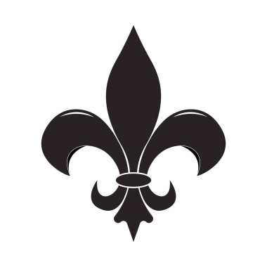 fleur de lis simgesi vektör illüstrasyon logo tasarımı