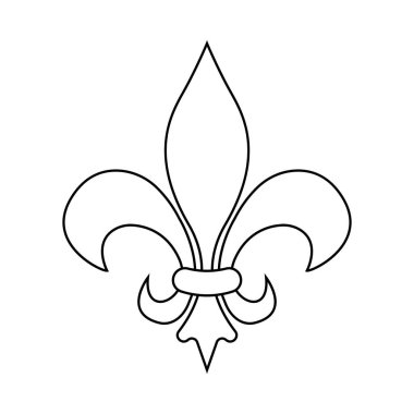 fleur de lis simgesi vektör illüstrasyon logo tasarımı