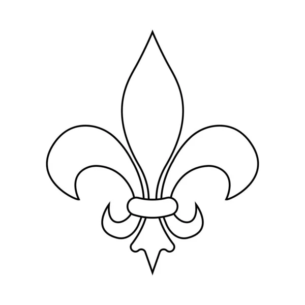 Дизайн Логотипа Иконок Fleur Lis Стоковая Иллюстрация
