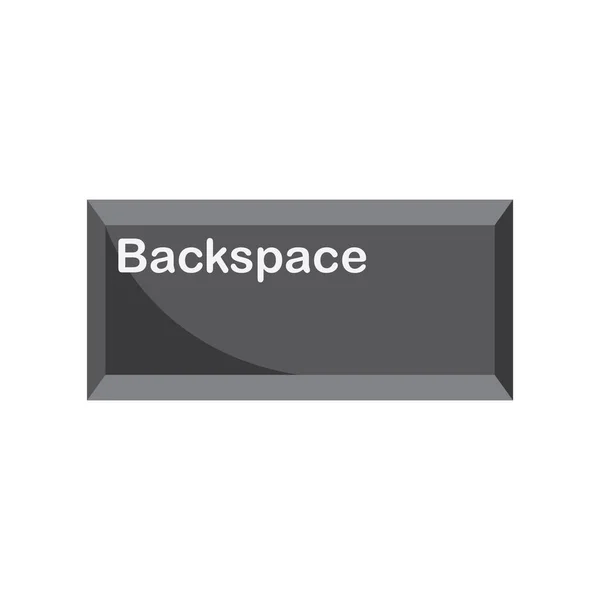 Конструкция Векторной Иллюстрации Символов Кнопки Backspace — стоковый вектор