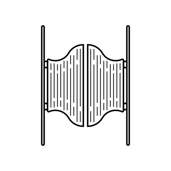 Salong Dörr Ikon Vektor Illustration Symbol Design — Stock vektor