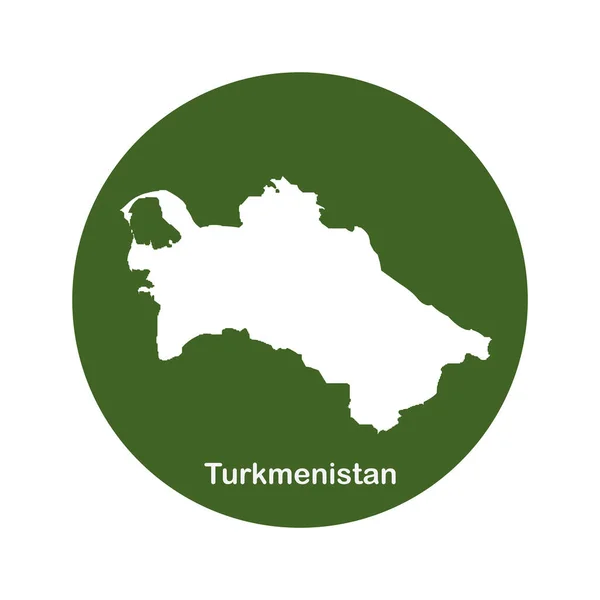 Τουρκμενιστάν Χάρτη Εικονίδιο Διάνυσμα Εικονογράφηση Σχέδιο Σύμβολο — Διανυσματικό Αρχείο