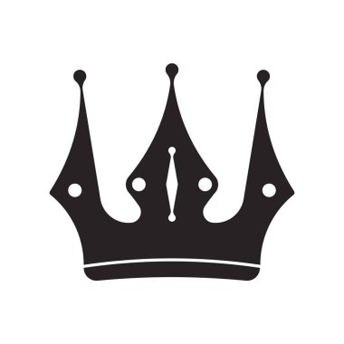 Crown simge vektör illüstrasyon şablonu tasarımı