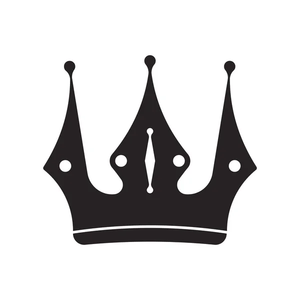 การออกแบบต นแบบภาพเวกเตอร ไอคอนของ Crown ภาพประกอบสต็อกที่ปลอดค่าลิขสิทธิ์