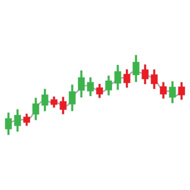 Hisse senedi fiyat göstergesi çizelgesi vektör illüstrasyon sembolü tasarımı