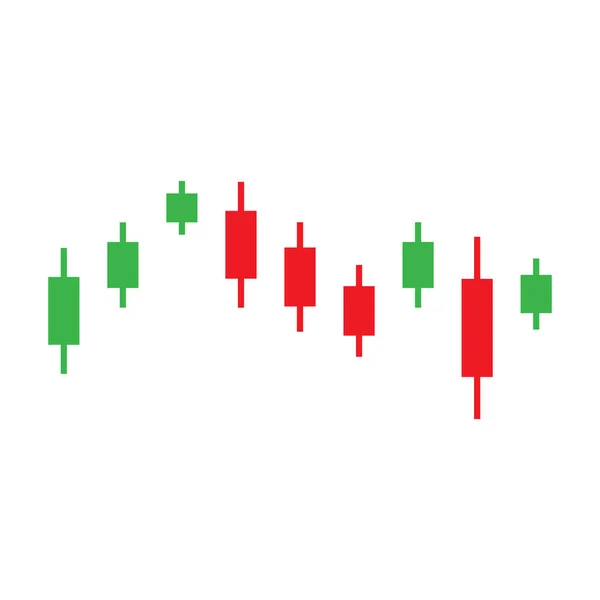 Indikátor Ceny Akcií Graf Ikona Vektor Ilustrace Symbol Design — Stockový vektor