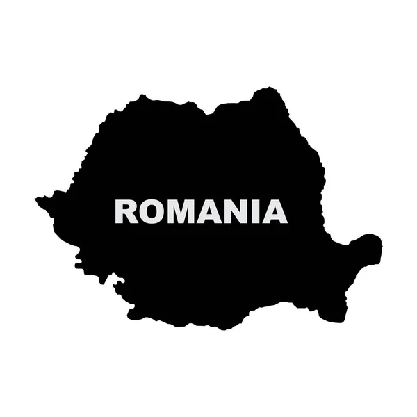 Rumänien Karta Ikon Vektor Illustration Symbol Design — Stock vektor