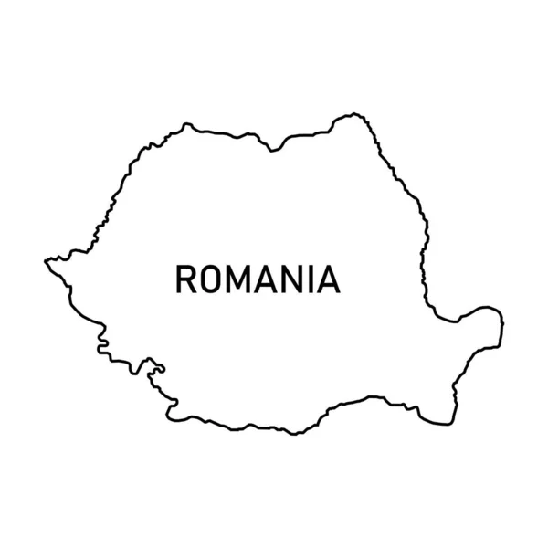 Rumania Mapa Icono Vector Ilustración Símbolo Diseño — Archivo Imágenes Vectoriales