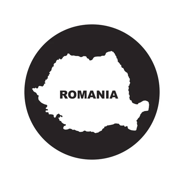 Rumänien Karte Symbol Vektor Illustration Symbol Design — Stockvektor