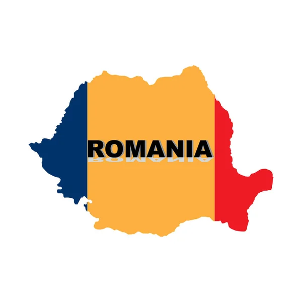 ルーマニアの地図アイコンベクターイラストシンボルデザイン — ストックベクタ