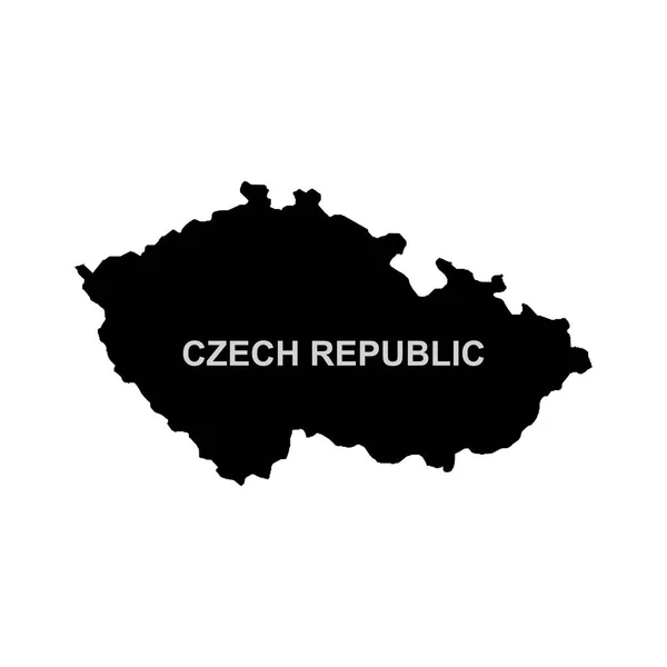 República Checa Mapa Icono Vector Ilustración Símbolo Diseño — Archivo Imágenes Vectoriales