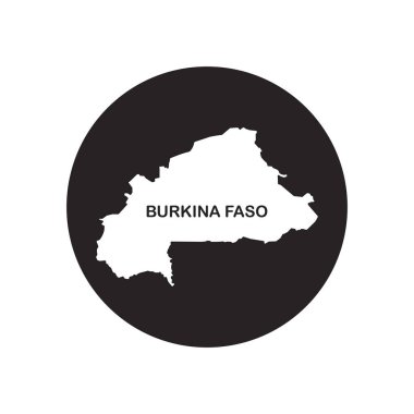 BURKINA FASO haritası ikon vektör illüstrasyon sembolü tasarımı