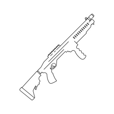 Makine Tüfeği simgesi vektör illüstrasyon tasarımı