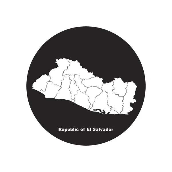Republik Salvador Karte Symbol Vektor Illustration Symbol Design — Stockvektor