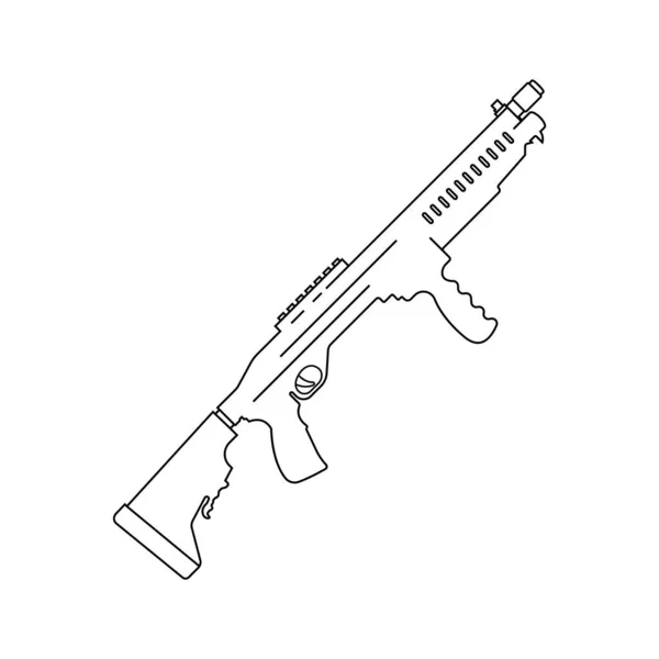 Machine Gun Icon Vector Illustration Symbol Design — Stock Vector