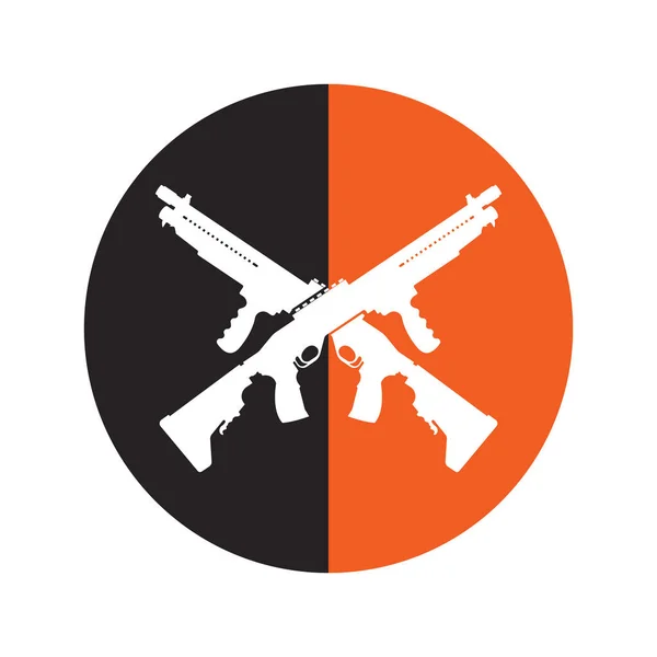 Machine Gun Icon Vector Illustration Symbol Design — Stock Vector
