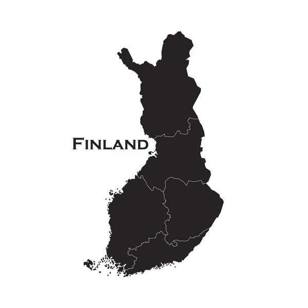 Finlandia Mappa Icona Vettore Illustrazione Simbolo Disegno — Vettoriale Stock