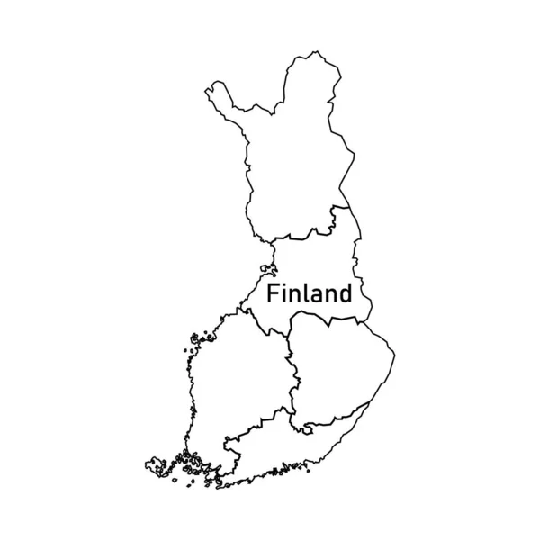 Finnland Karte Symbol Vektor Illustration Symbol Design — Stockvektor