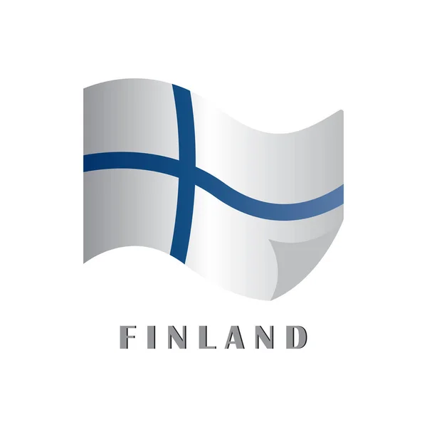 Finlandiya Bayrak Ikon Vektör Illüstrasyon Sembolü Tasarımı — Stok Vektör