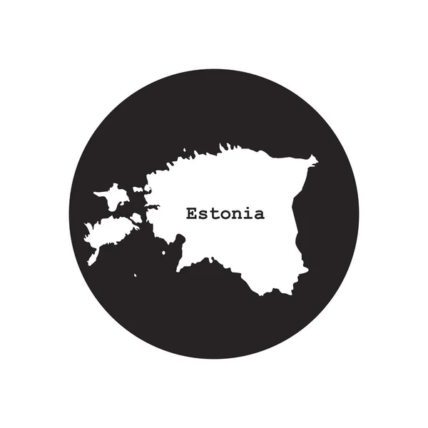 Εσθονία Χάρτη Εικονίδιο Διάνυσμα Εικονογράφηση Σύμβολο Σχεδιασμός — Διανυσματικό Αρχείο