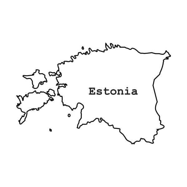 Εσθονία Χάρτη Εικονίδιο Διάνυσμα Εικονογράφηση Σύμβολο Σχεδιασμός — Διανυσματικό Αρχείο